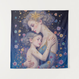Tapiz Abrazo de Madre bajo la Luz de la Luna