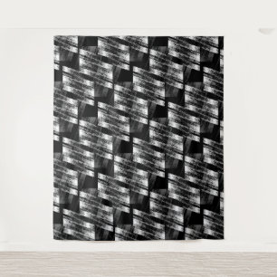 Tapiz Absorba la abstracción en blanco y negro.