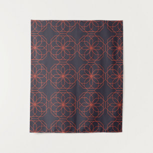 Tapiz Absorción de flores geométricas elegantes, lindas 