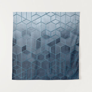 Tapiz Absorción geométrica de hexagones en un relieve az