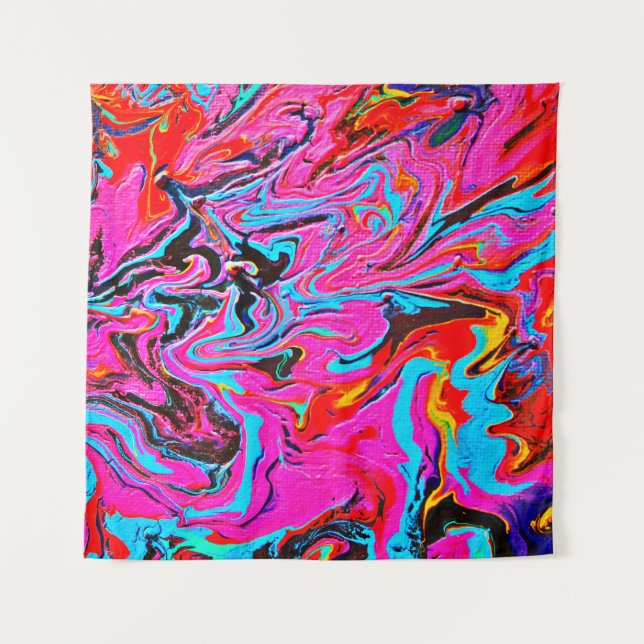 Tapiz  Abstract Art, Background, Hand Painting, Fluid Ar (Anverso)