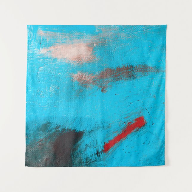 Tapiz Abstract Art Backgroundart,paint,fine,blue,canvas, (Anverso)