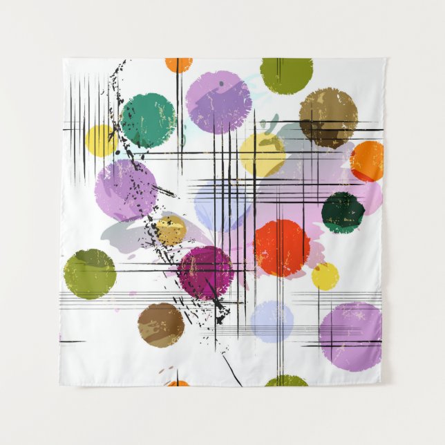 Tapiz abstract background pattern, with circles, lines,  (Anverso)