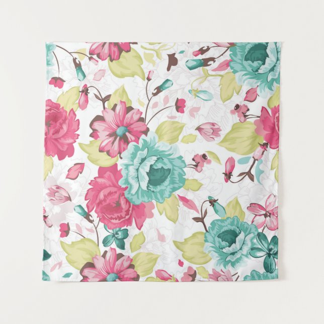 Tapiz Abstract Elegance Seamless pattern with floral bac (Anverso)