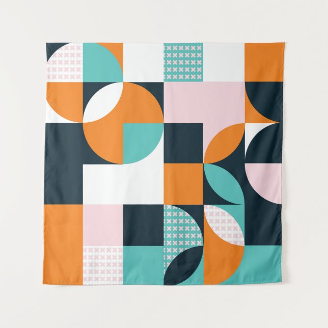 Tapiz Abstract geometric background with squares,triangl (Anverso)