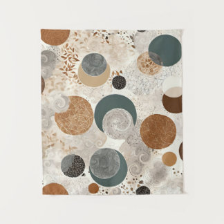 Tapiz Abstract Geometric Circle Pattern Neutral Boho 384