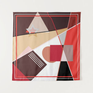 Tapiz Abstract geometric pattern, silk scarf shawl desi