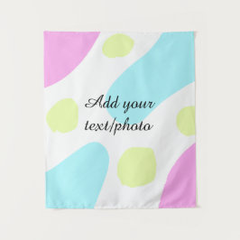 Tapiz Abstract geometric shapes pastel add name photo ba