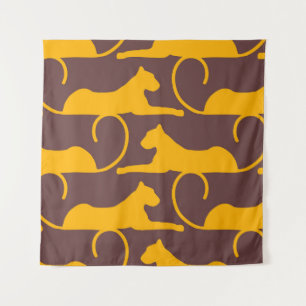 Tapiz Abstract Hand Drawing Leopard Cheetah Panther Cat 