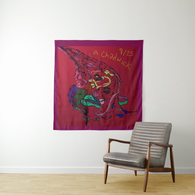 Tapiz Abstract Moon Galaxy Art Tapestry (In situ)