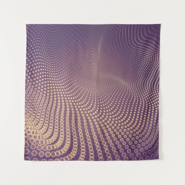 Tapiz Abstract polygonal space low poly dark background  (Anverso)