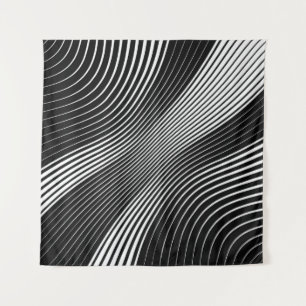 Tapiz Abstract warped Diagonal Striped Background. vinta