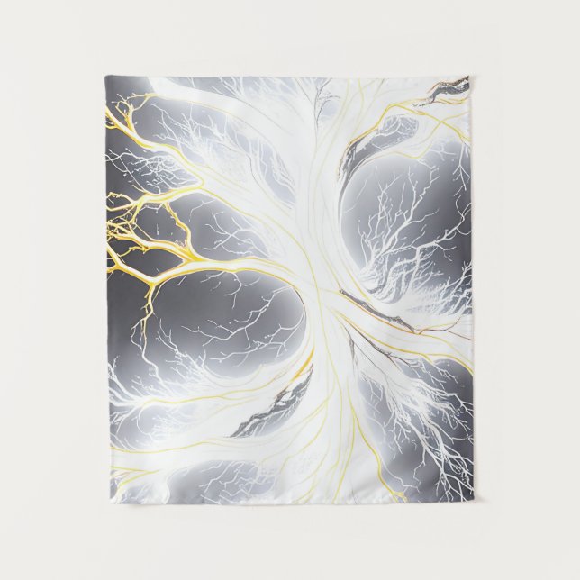 Tapiz abstracto del árbol de energía brillante (Anverso)