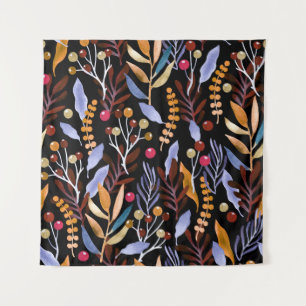 Tapiz Abstracto Patrón de hierbas de plantas acuáticas