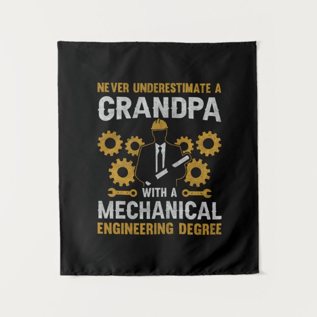 Tapiz Abuelo Con Ingeniería Mecánica (Anverso)