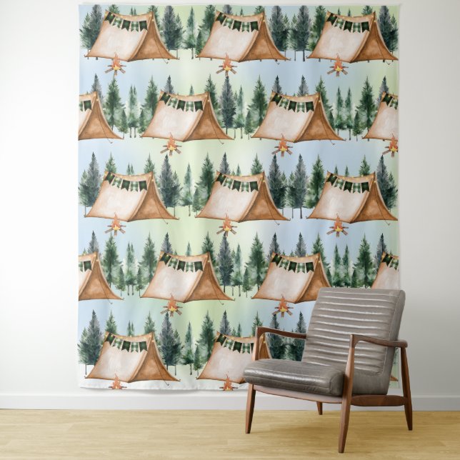 Tapiz Acampada de fuego de hoguera S'mores Aniversario a (In situ)