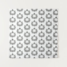 Tapiz Acanthus & Antiquity, boda blanco y negro,