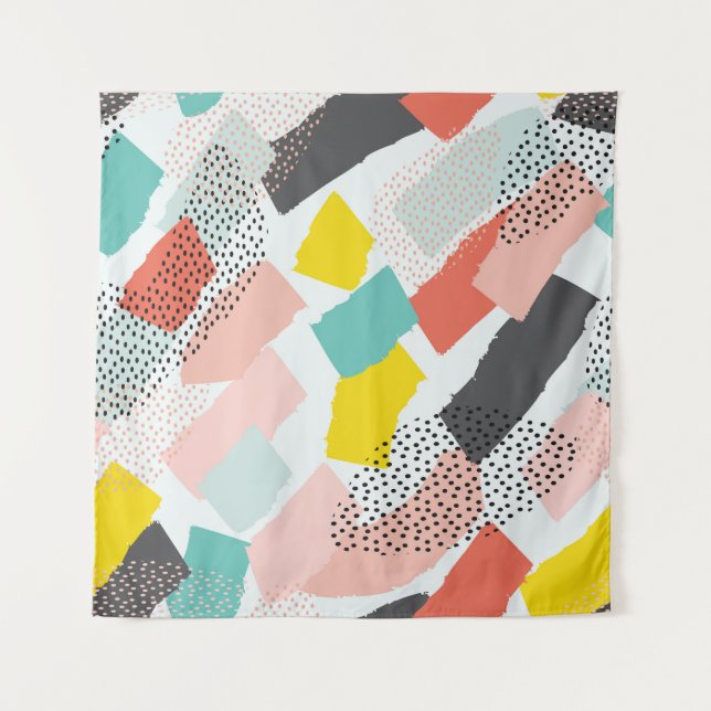 Tapiz Acariciaciones de cepillo de Memphis: patrón vinta (Anverso)