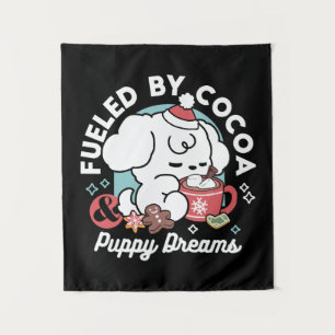 Tapiz Acogedores sueños de cachorro - chocolate caliente