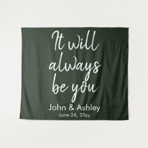 Tapiz Acogida de bodas de campo Cazador Verde