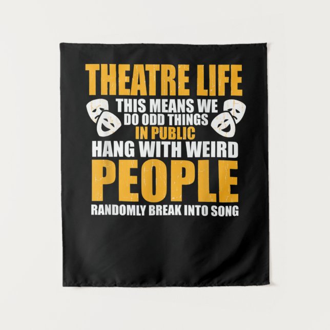 Tapiz Actriz Actor Musical Drama Friki Actuación Hombres (Anverso)