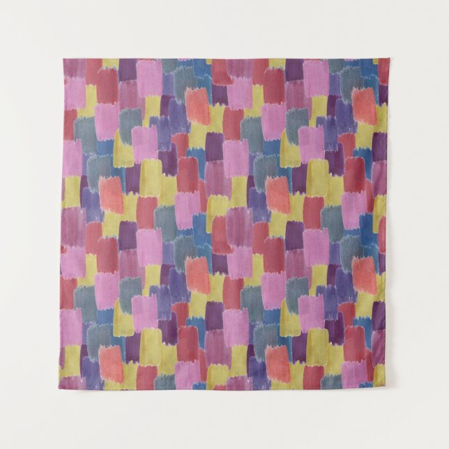 Tapiz acuarela abstracta: fondo salpicado sin costuras. (Anverso)