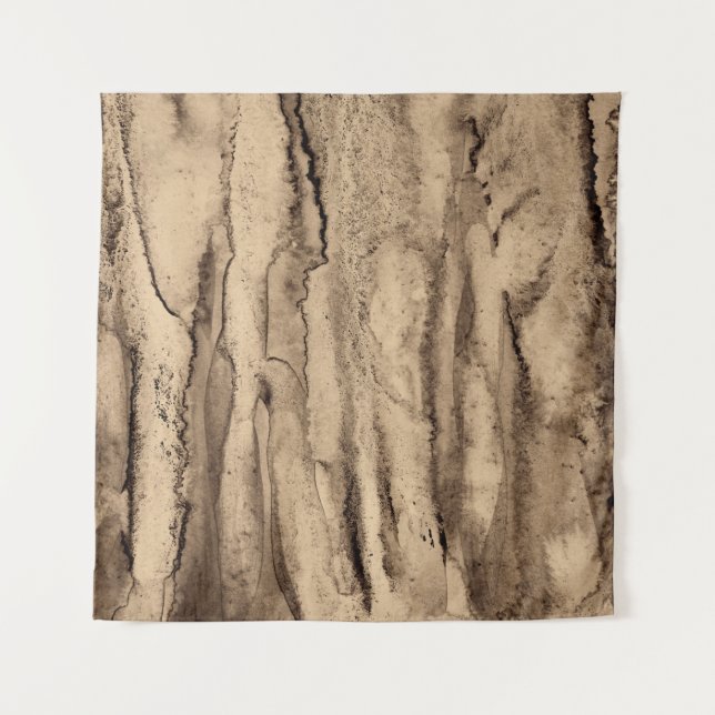 Tapiz acuarela abstracta sobre textura de papel. En Sepi (Anverso)