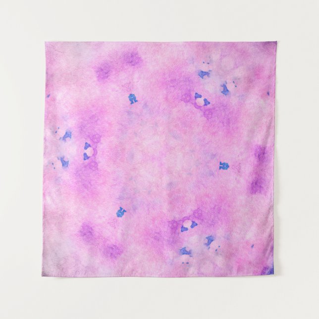 Tapiz acuarela colorida abstracta. Pintura de arte digit (Anverso)