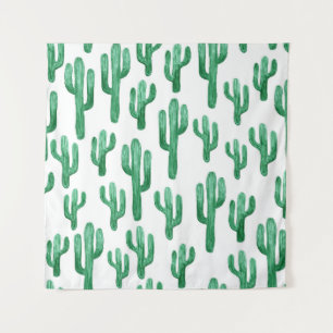 Tapiz acuarela de cactus: ilustracion dibujado a mano