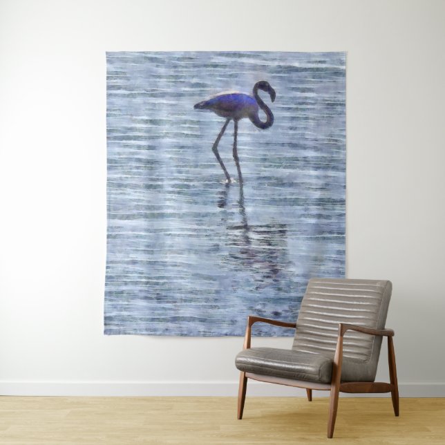 Tapiz Acuarela De Flamingo De Alto (In situ)