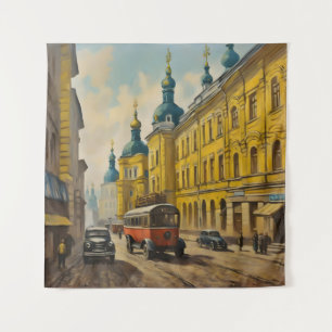 Tapiz acuarela de Kiev Ucrania