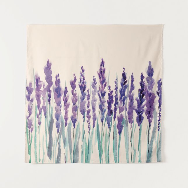 Tapiz Acuarela de lavanda francesa (Anverso)