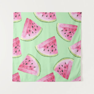 Tapiz Acuarela de sandía, patrón veraniego ininterrumpid