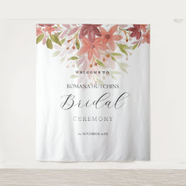 Tapiz Acuarela floral campestre orgánica pintada a mano