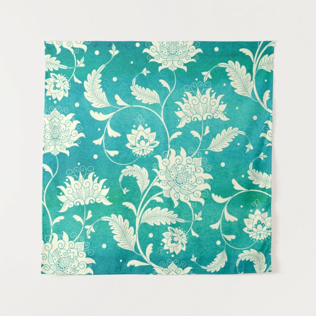 Tapiz Acuarela floral de porcelana china (Anverso)