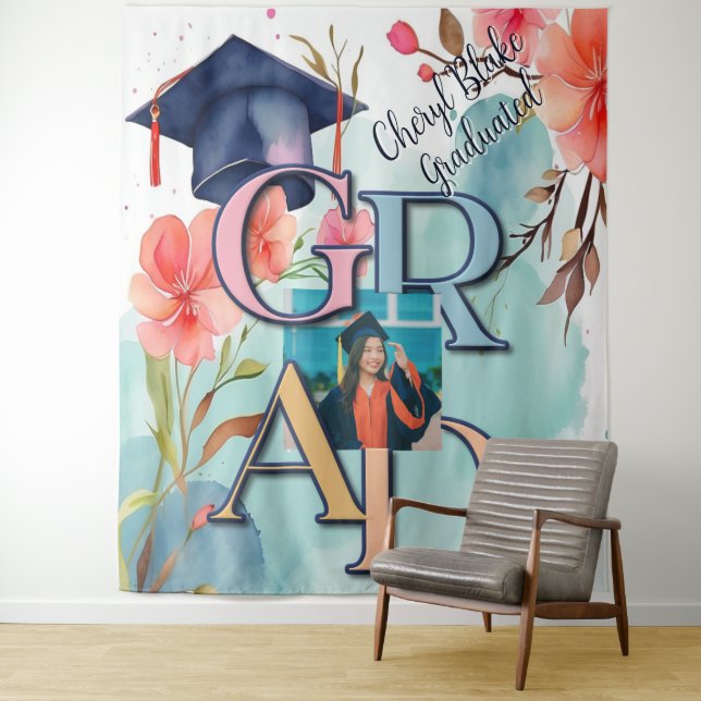 Tapiz Acuarela Graduación Imágenes (In situ)