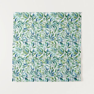 Tapiz Acuarela Patrón botánico de hojas suaves