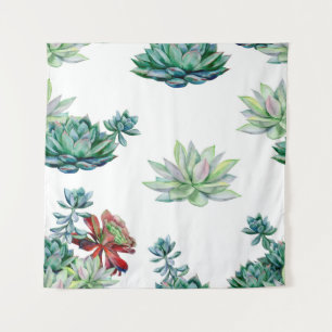 Tapiz Acuarela suculenta el patrón sin fisuras, equeveri