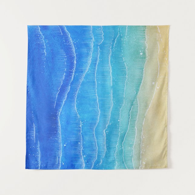 Tapiz Acuarela y vistas a la playa. (Anverso)