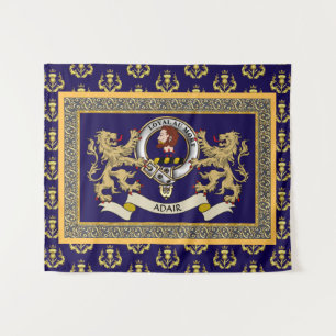 Tapiz Adair Clan Emblema Personalizado Azul
