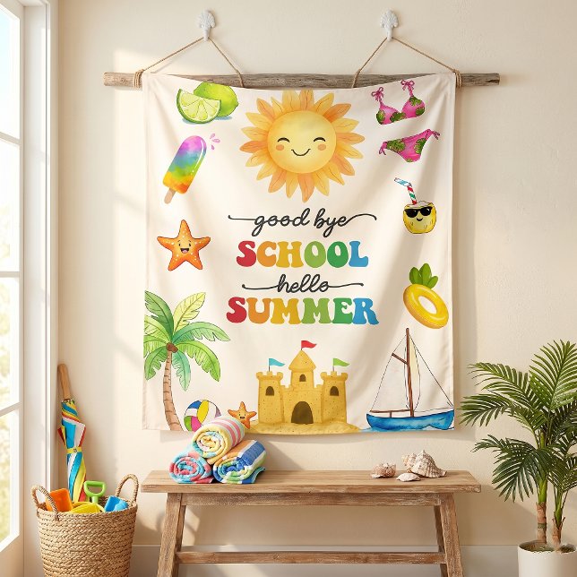 Tapiz Adiós Escuela Hola Fiesta de Verano (Subido por el creador)