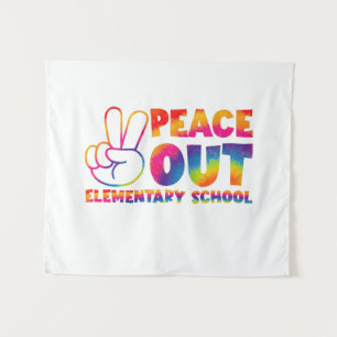 Tapiz Adiós Escuela Primaria Tie Dye Último Día