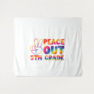 Tapiz Adiós quinto grado Tie Dye Último día 5to grado 
