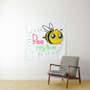 Tapiz Adorable Bee Bumble Ser Motivador Positivo