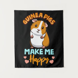 Tapiz Adorables cerdos de Guinea me hacen feliz
