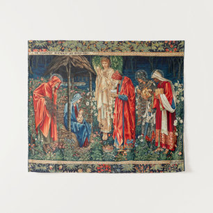Tapiz ADORACIÓN DE MAGOS Morris,Burne-Jones Navidad
