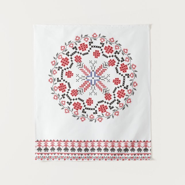 Tapiz Adornos rumanos tradicionales Rumania 1 del arte (Anverso)