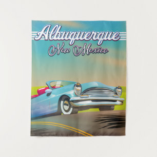 Tapiz Afiche de viaje de Albuquerque Nuevo México.