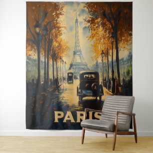 Tapiz Afiche de viaje de París de los años 30