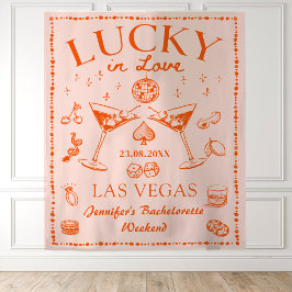 Tapiz Afortunada en la fiesta de la Bachelorette, Naranj
